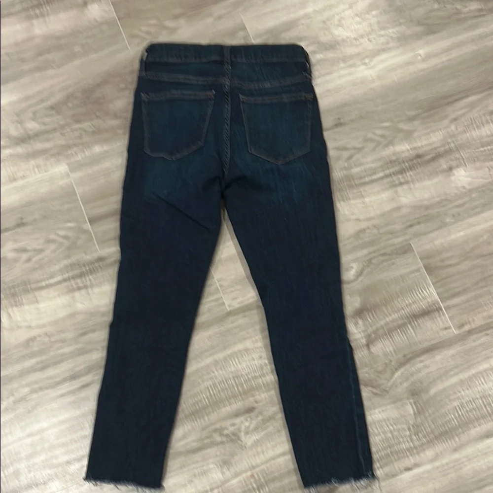 J. Crew Blue Ankle Cropped Jeans with Raw Hem - Picture 6 of 7